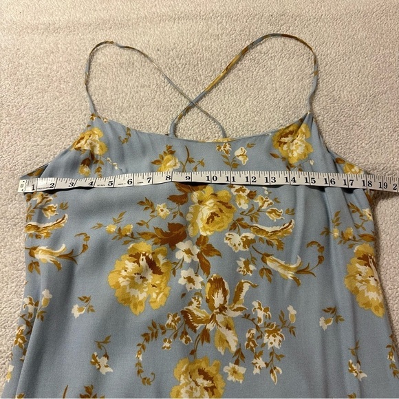 Reformation Dover Midi Slip Dress Heavenly Blue Floral - Picture 9 of 15